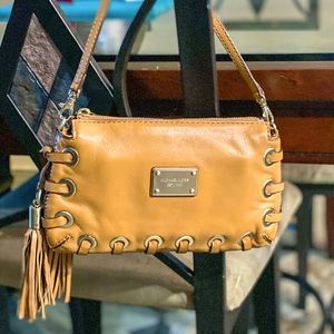 Leather Michael Kors mini purse/wristlet/clutch